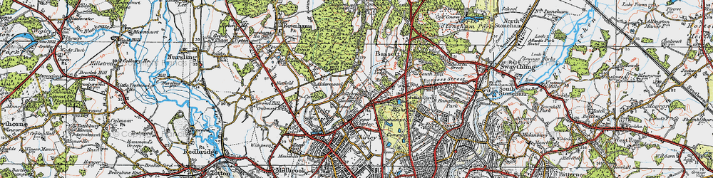 Old map of Lordswood in 1919