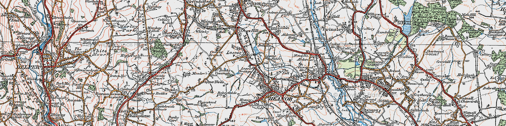 Old map of Loscoe in 1921