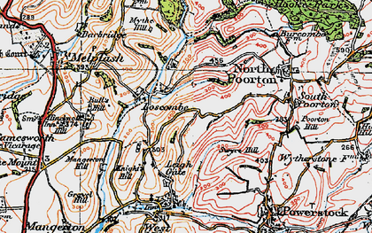 Old map of Loscombe in 1919