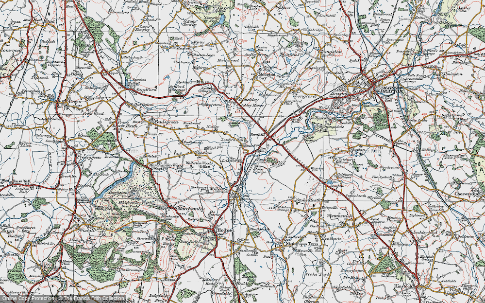 Old Map of Lostford, 1921 in 1921