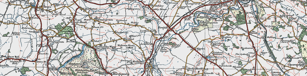 Old map of Lostford in 1921