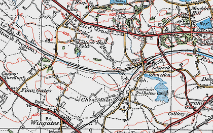 Old map of Lostock in 1924