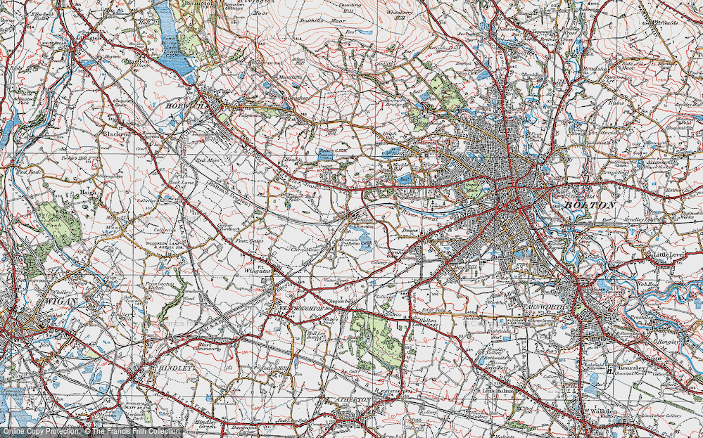 Old Map of Lostock Junction, 1924 in 1924