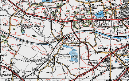 Old map of Lostock Junction in 1924