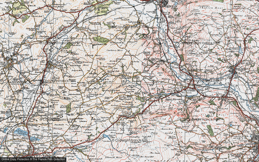 Old Map of Historic Map covering High Windhill in 1925