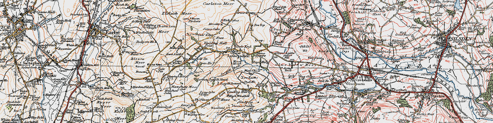 Old map of Lothersdale in 1925