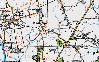 Old map of Lottisham in 1919