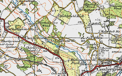 Old map of Thurlwood Ho in 1920