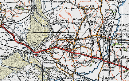 Old map of Loughor in 1923