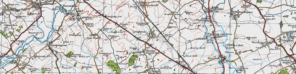 Old map of Loughton in 1919