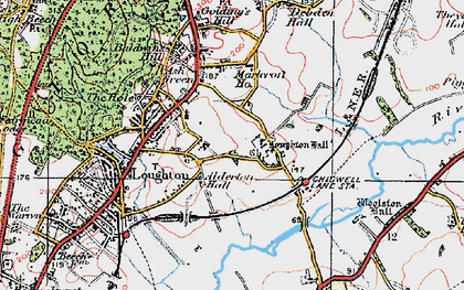 Old map of Loughton in 1920