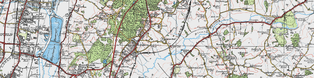 Old map of Loughton in 1920