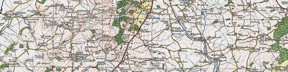 Old map of Loughton in 1921