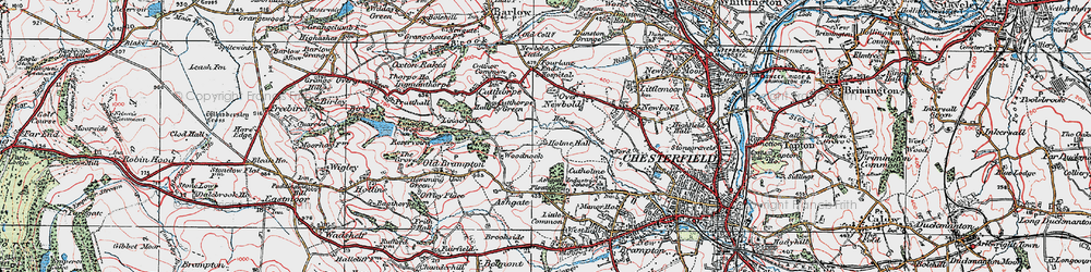 Old map of Loundsley Green in 1923