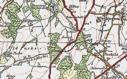 Old map of Lount in 1921
