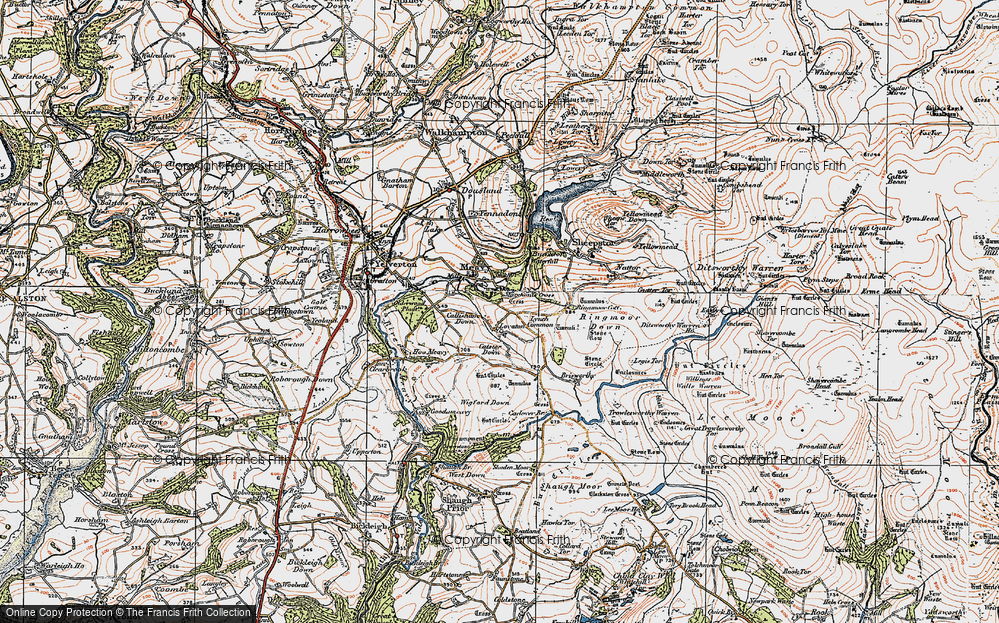 Old Map of Lovaton, 1919 in 1919