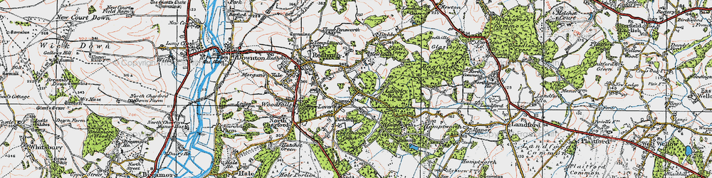 Old map of Langley Wood in 1919