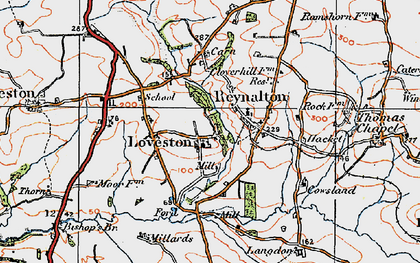 Old map of Loveston in 1922