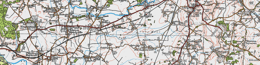 Old map of Lovington in 1919