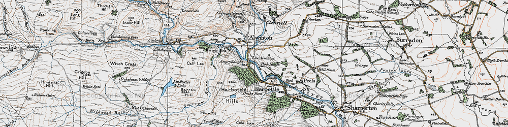 Old map of Angryhaugh in 1925