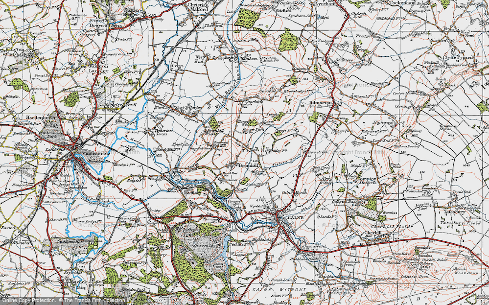 Old Map of Historic Map covering Fisher's Brook in 1919