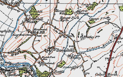 Old map of Fisher's Brook in 1919