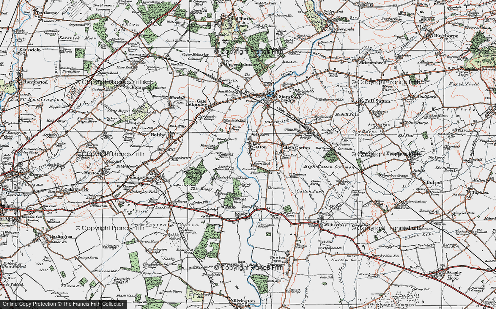 Old Map of Low Catton, 1924 in 1924