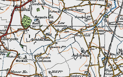 Old map of Low Common in 1921