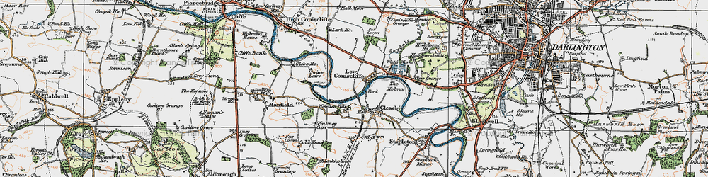 Old map of Low Coniscliffe in 1925