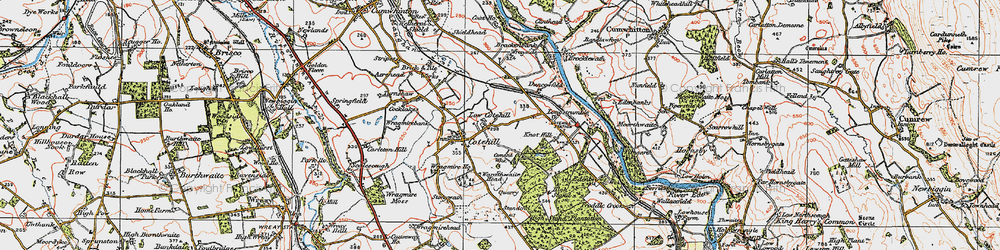 Old map of Brocklewath in 1925