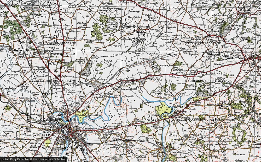 Old Map of Low Crosby, 1925 in 1925