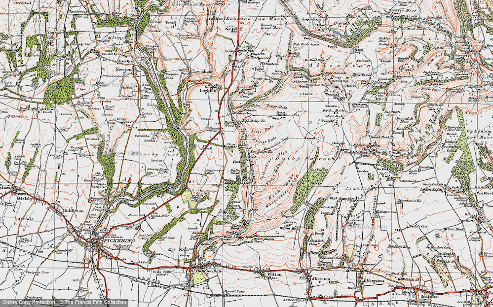 Old Map of Low Dalby, 1925 in 1925