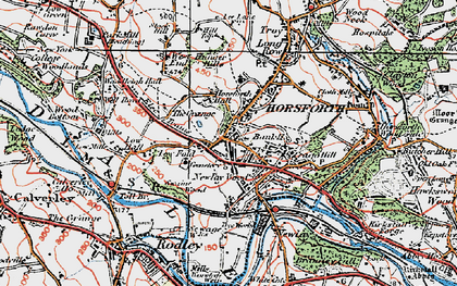 Old map of Low Fold in 1925