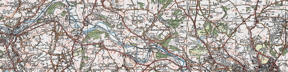 Old map of Low Fold in 1925