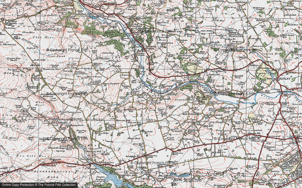 Old Map of Low Green, 1925 in 1925