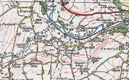 Old map of Low Green in 1925