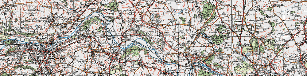Old map of Low Green in 1925