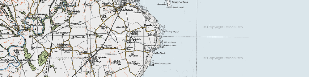 Old map of Bondi Carrs in 1925