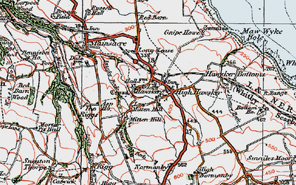 Old map of Low Hawsker in 1925