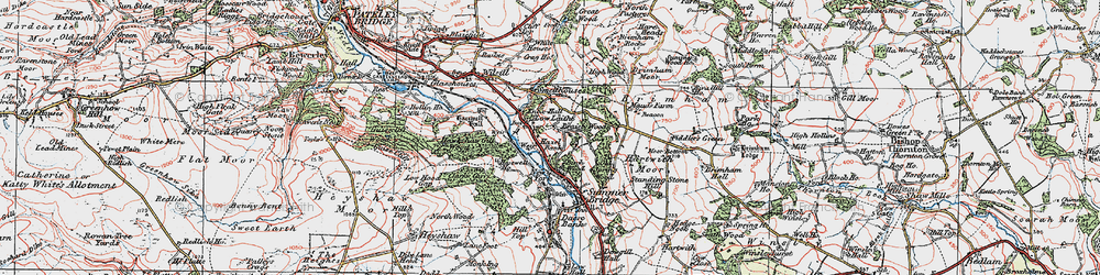 Old map of Birch Wood in 1925