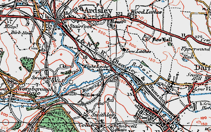 Old map of Low Laithes in 1924