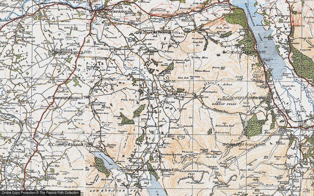 Old Map of Historic Map covering Armaside in 1925