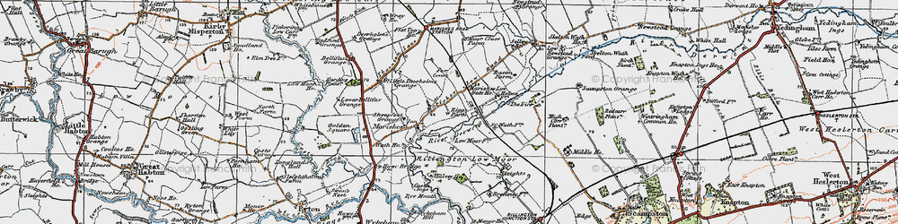 Old map of Low Marishes in 1925