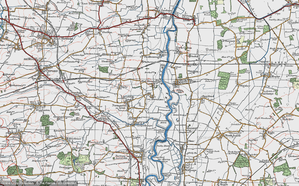 Old Map of Low Marnham, 1923 in 1923