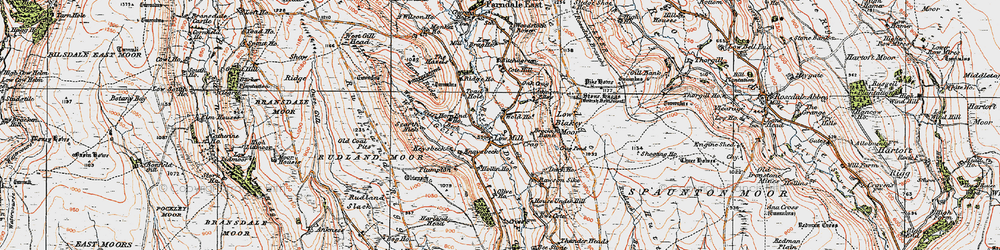 Old map of Wold Hos in 1925