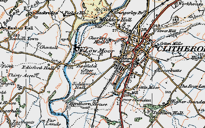 Old map of Low Moor in 1924