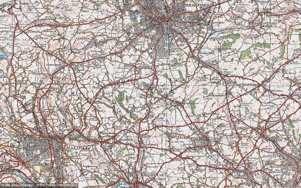 Old Map of Low Moor, 1925 in 1925