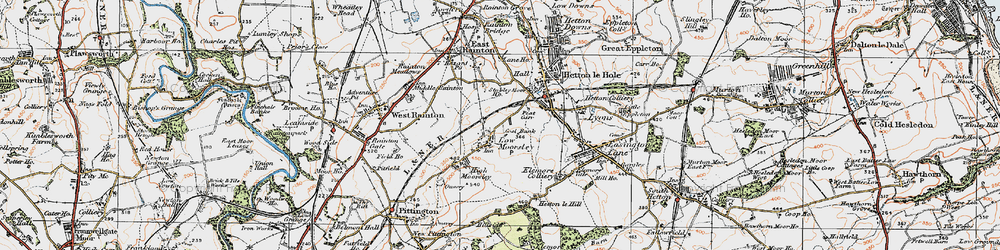 Old map of Low Moorsley in 1925