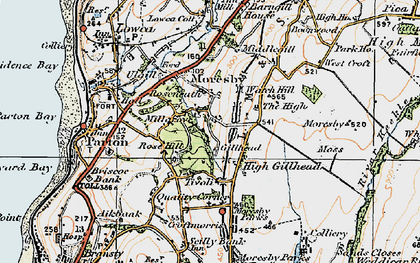 Old map of Low Moresby in 1925
