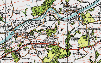 Old map of Low Prudhoe in 1925